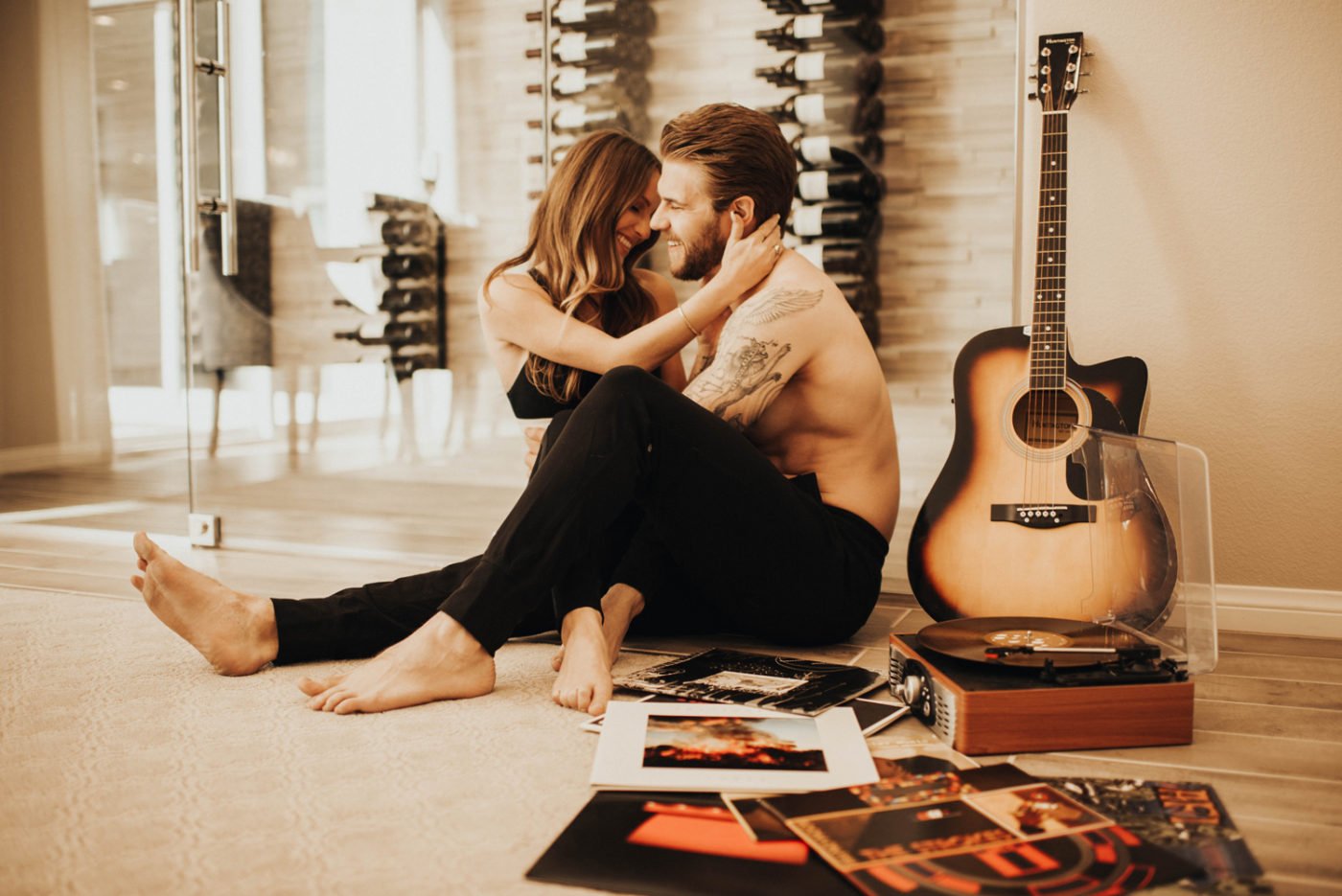 Couples in home photography Las Vegas