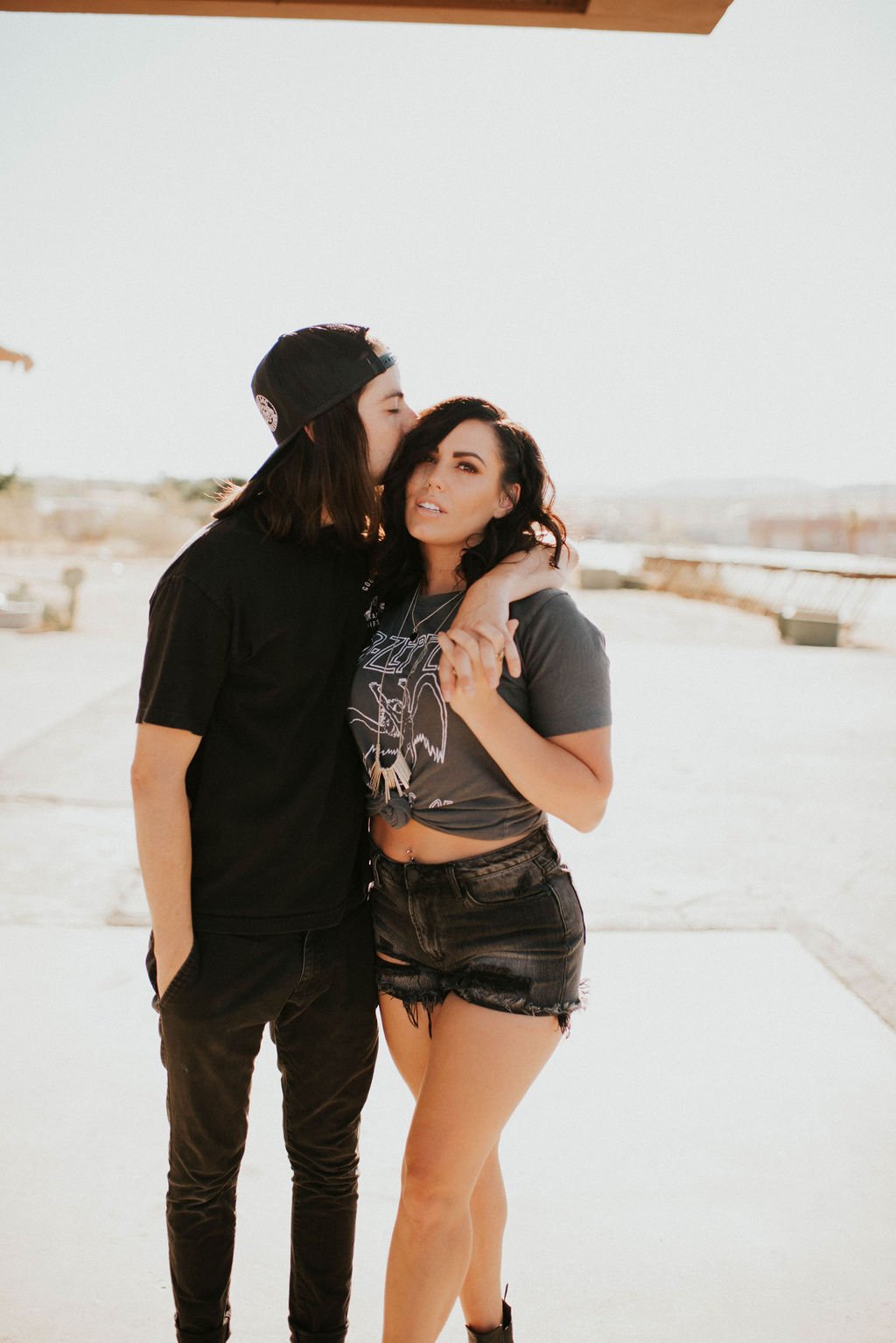 Las Vegas Desert Engagement Edgy Couples