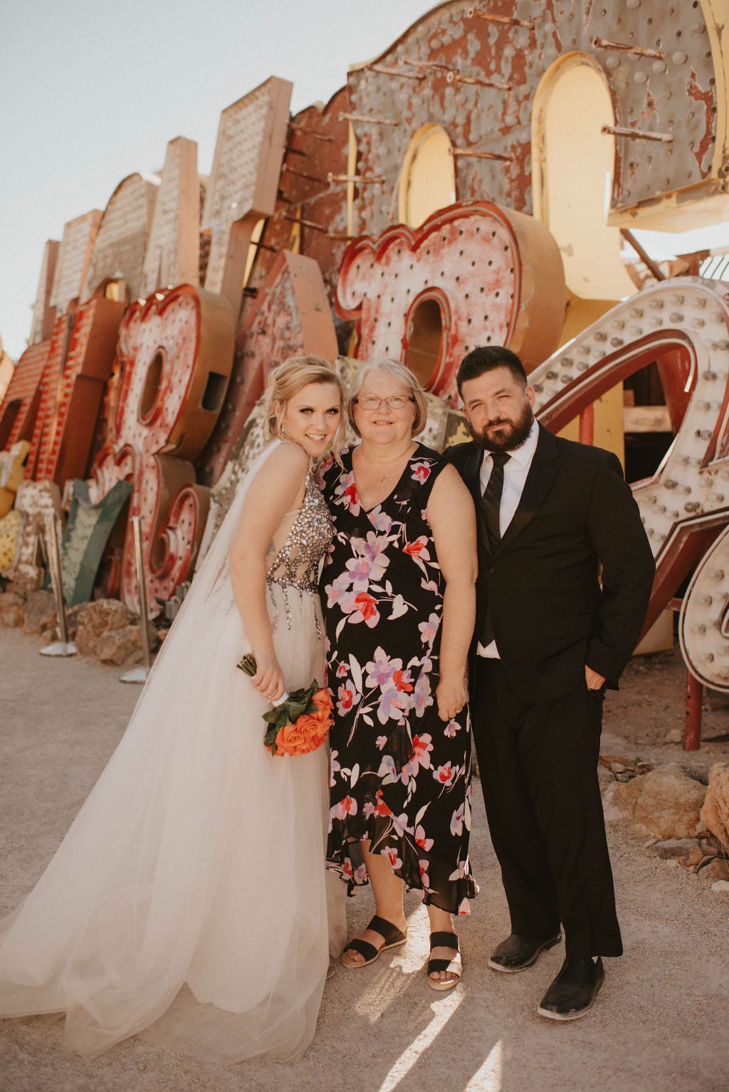Neon Museum Moon wedding