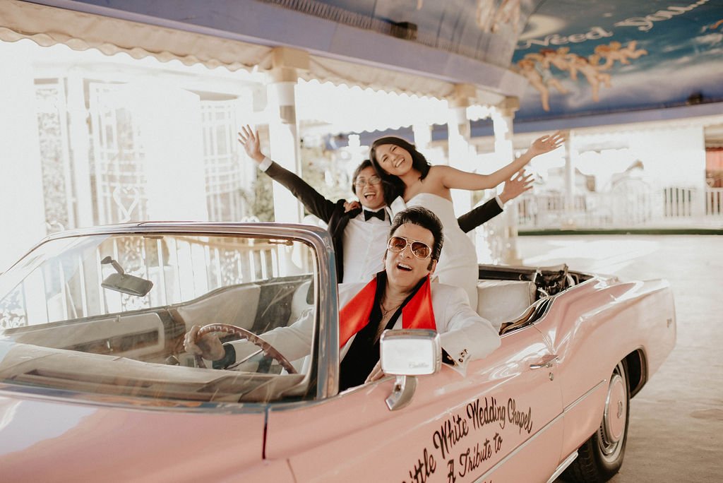 little white chapel Elvis wedding Brittany Lo photo