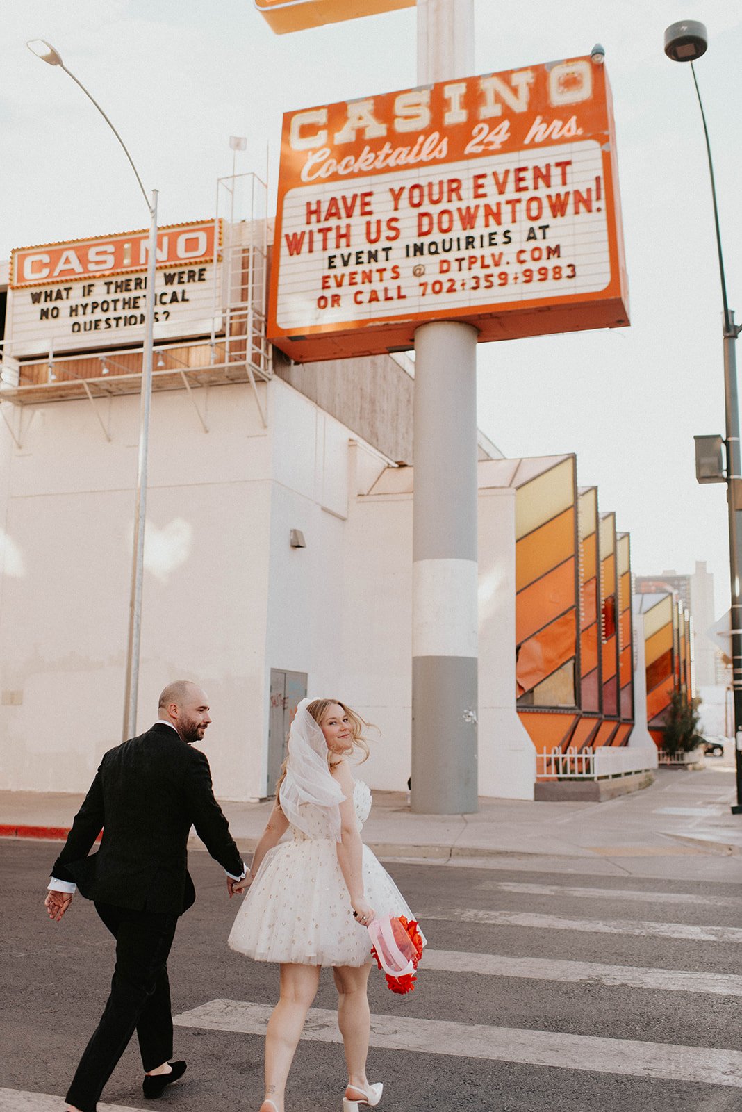Aly & Matt’s Las Vegas elopement at Sure Thing Chapel, Downtown Las Vegas. Captured by Brittany Lo Photo.