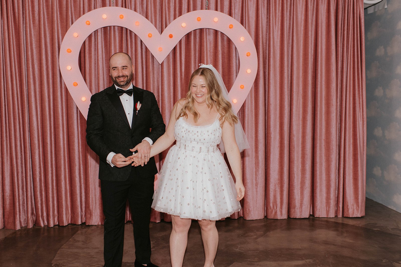 Aly & Matt’s intimate elopement at Sure Thing Chapel in Downtown Las Vegas. Captured by Brittany Lo Photo.