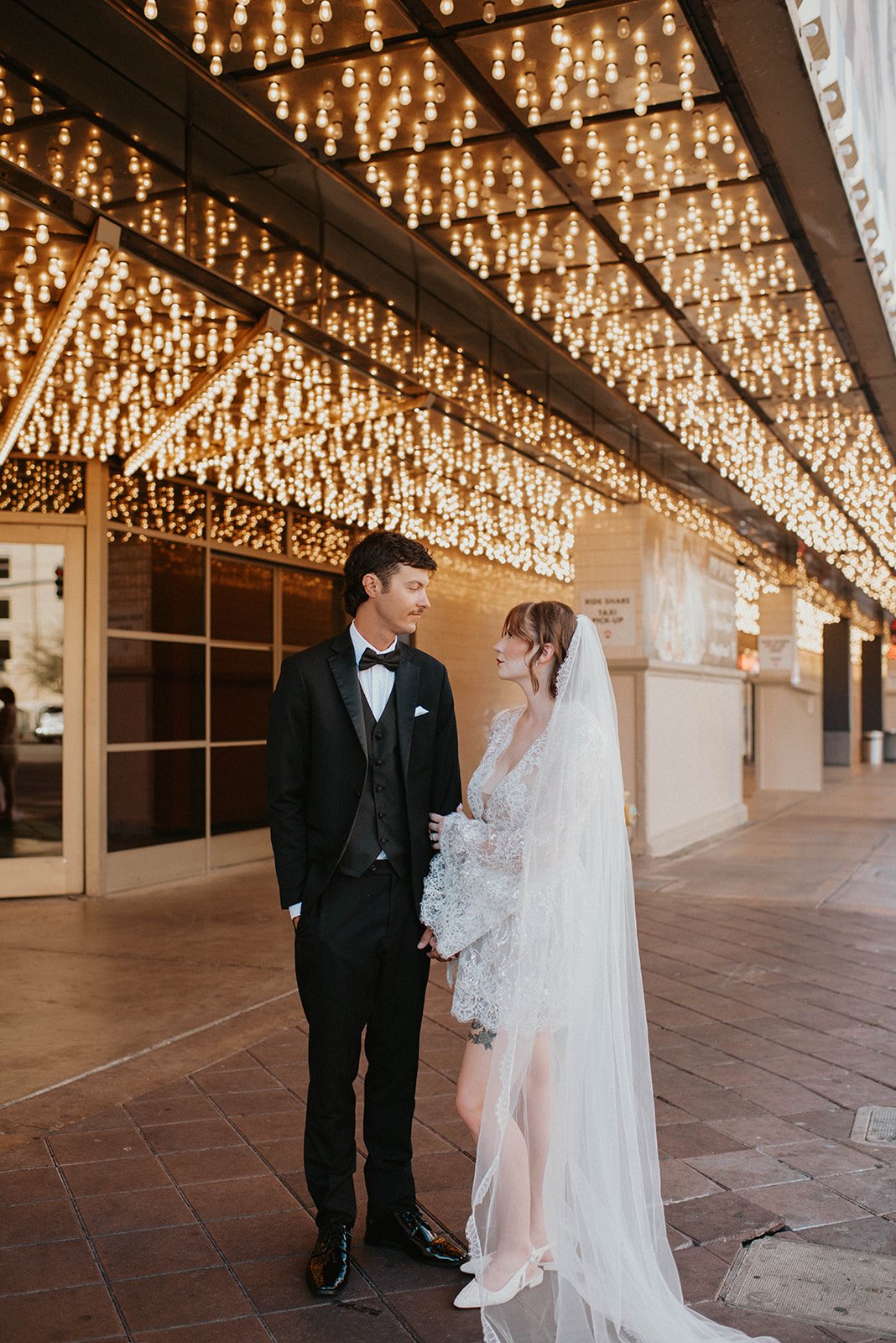 kelsey ethan downtown las vegas a little white chapel elopement plaza hotel neon lights