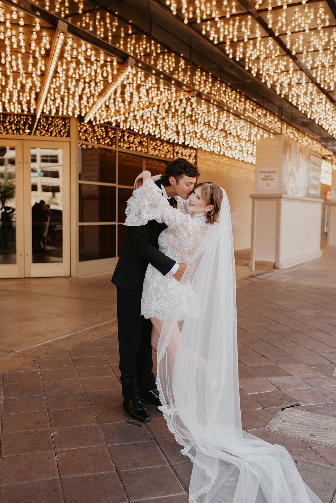 kelsey ethan downtown las vegas a little white chapel elopement plaza hotel neon lights