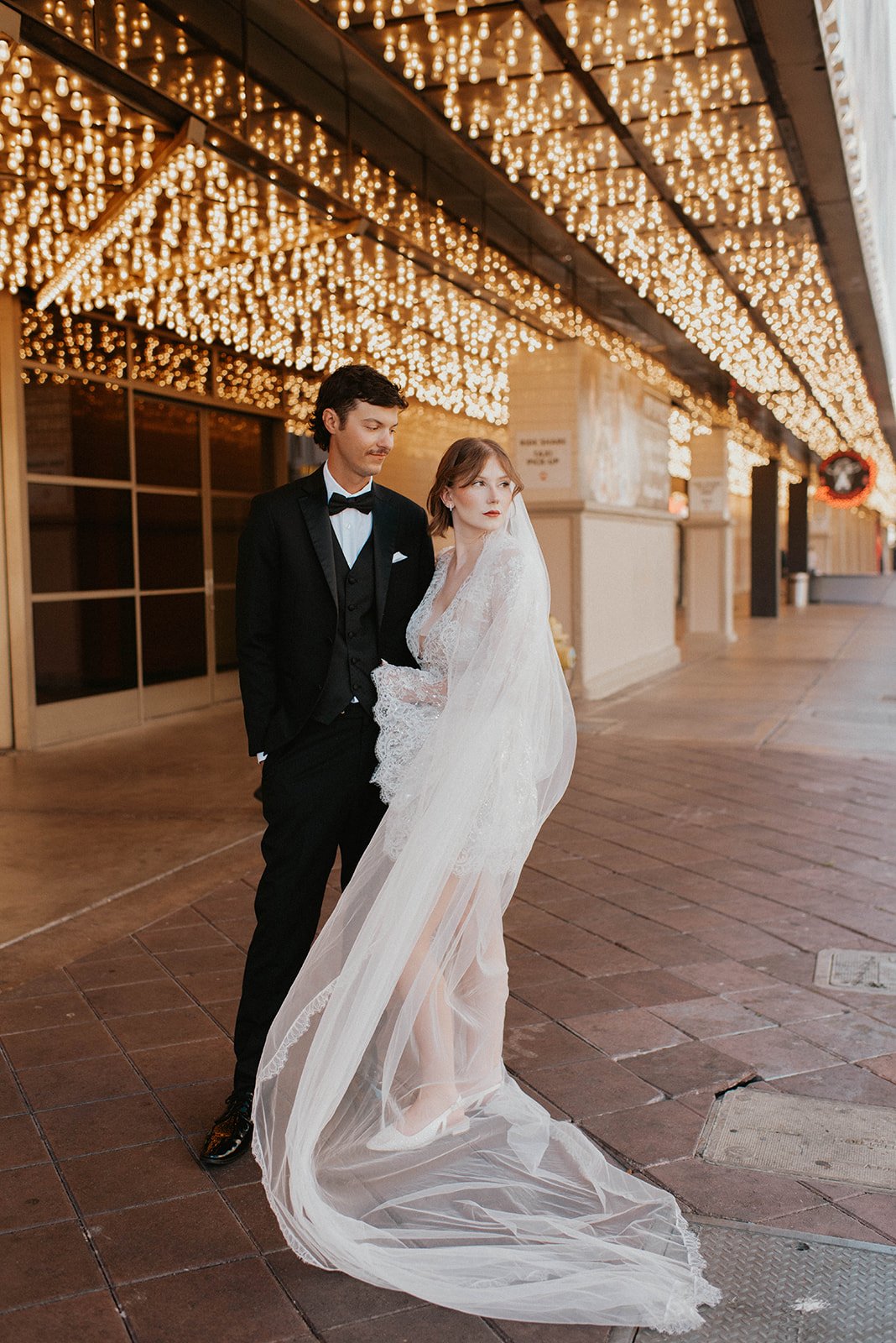 kelsey ethan downtown las vegas a little white chapel elopement plaza hotel neon lights