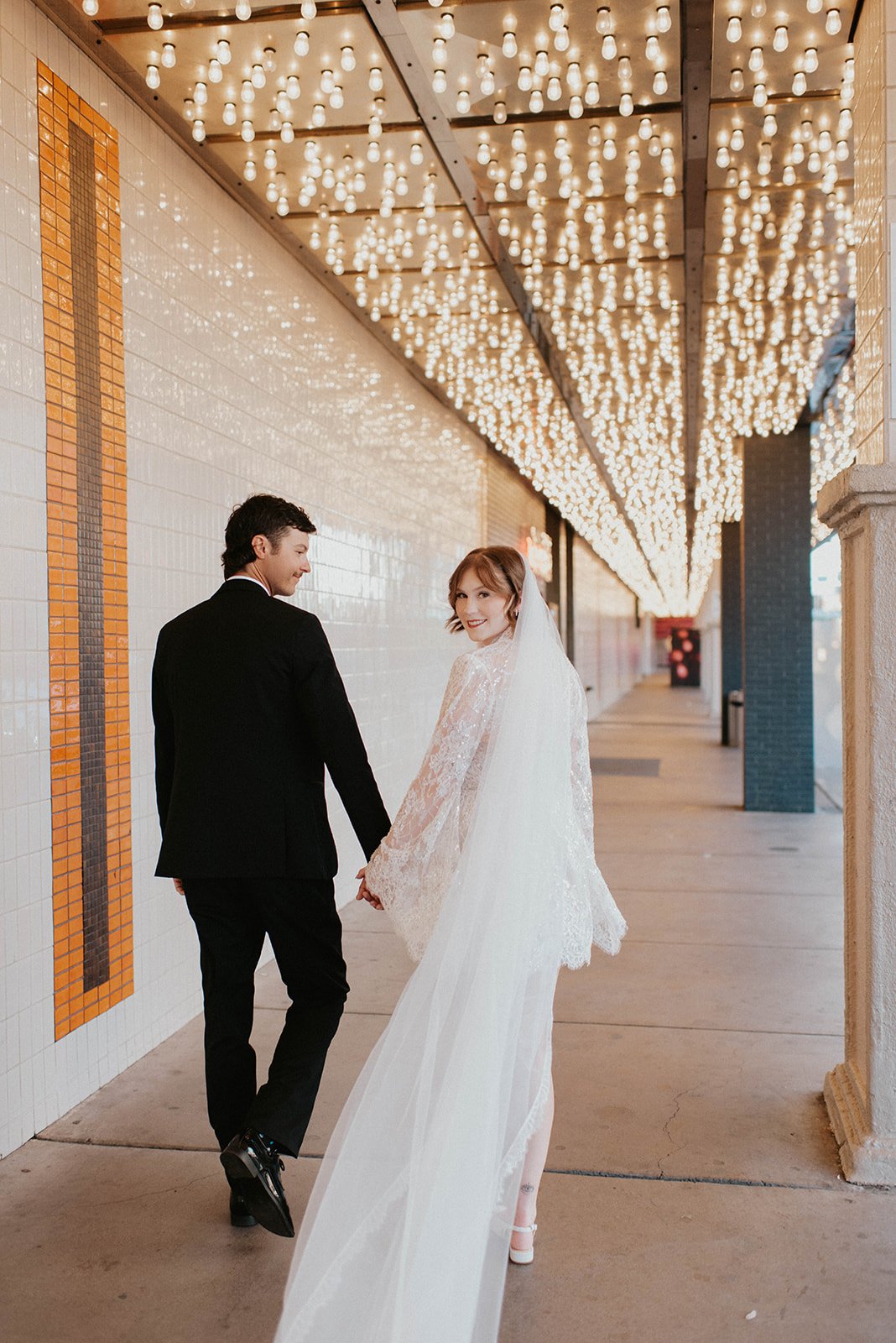 kelsey ethan downtown las vegas a little white chapel elopement plaza hotel neon lights