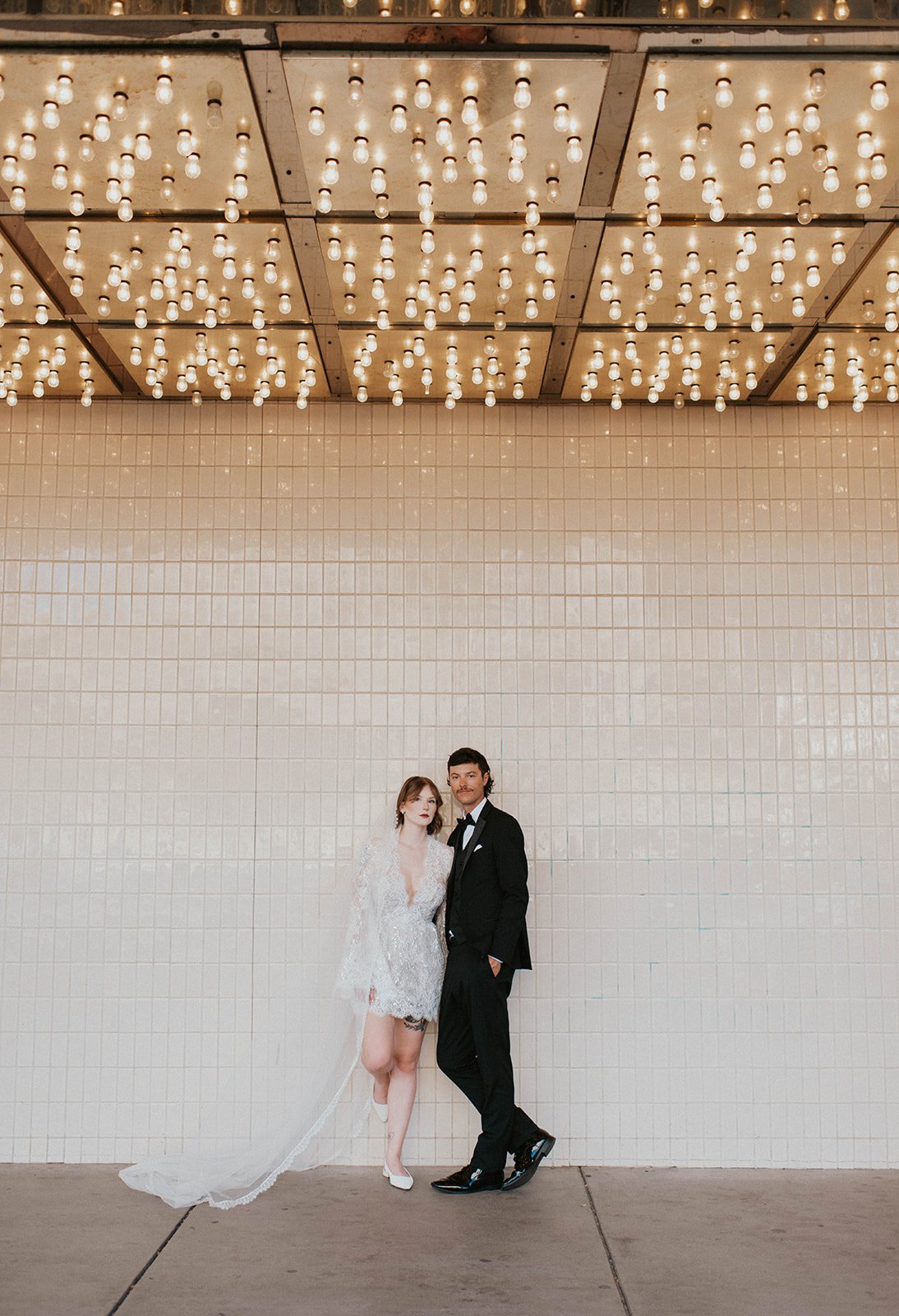 kelsey ethan downtown las vegas a little white chapel elopement plaza hotel neon lights