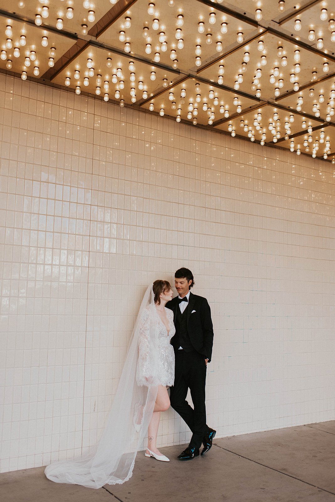 kelsey ethan downtown las vegas a little white chapel elopement plaza hotel neon lights
