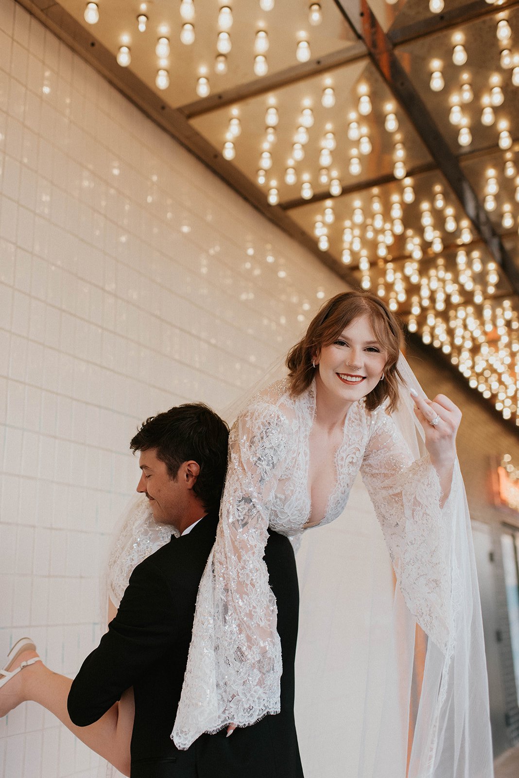 kelsey ethan downtown las vegas a little white chapel elopement plaza hotel neon lights