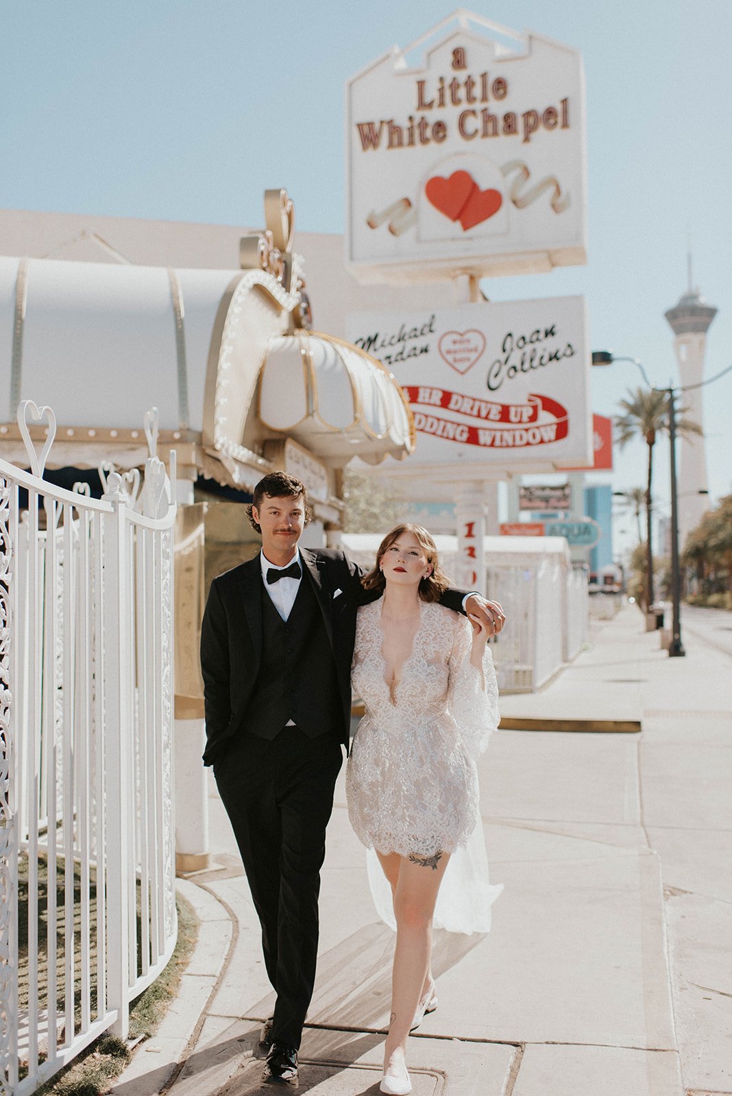 kelsey ethan downtown las vegas a little white chapel elopement plaza hotel neon lights