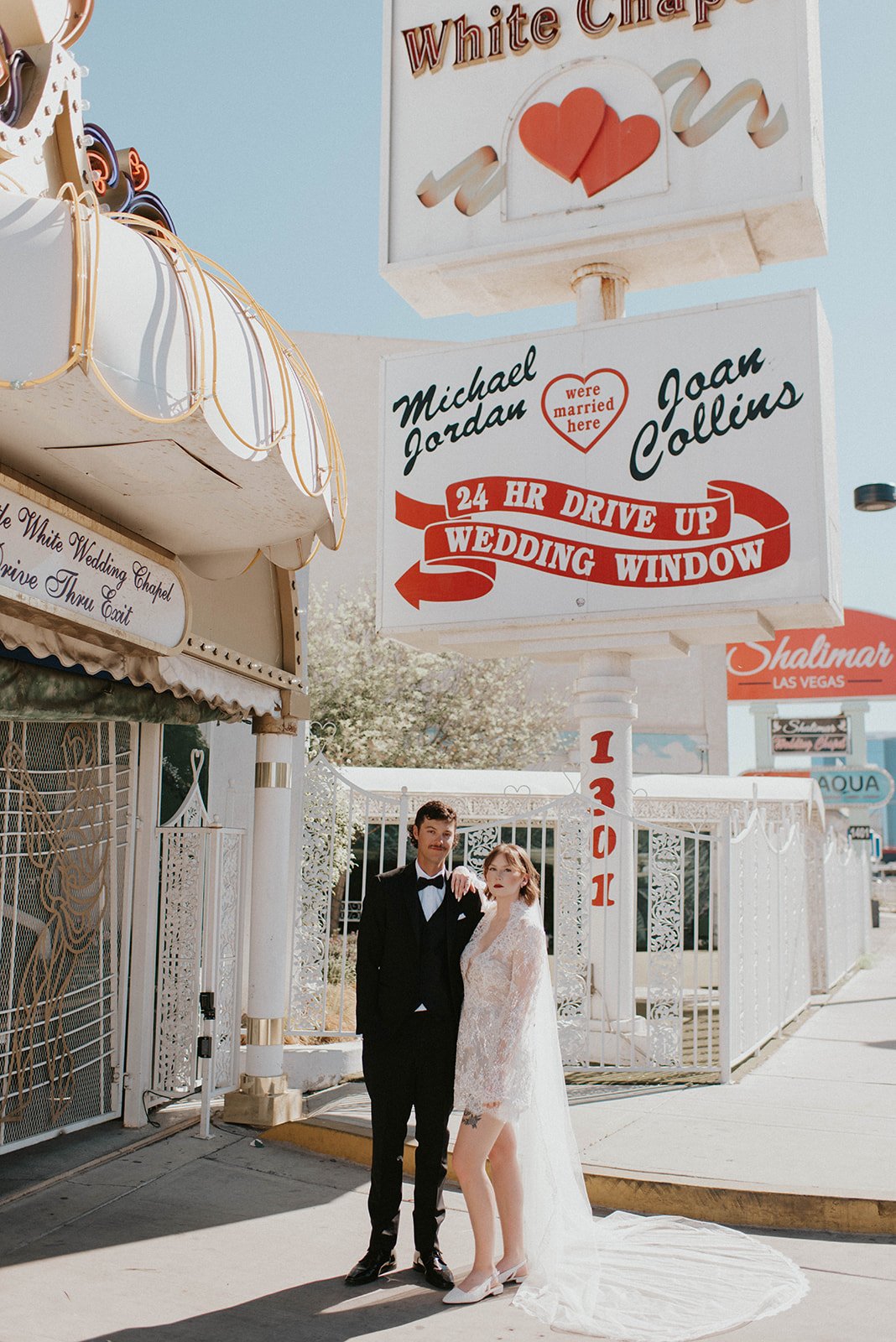 kelsey ethan downtown las vegas a little white chapel elopement plaza hotel neon lights