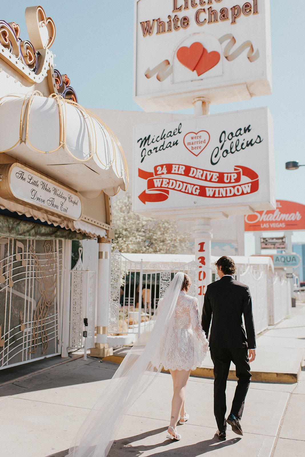 kelsey ethan downtown las vegas a little white chapel elopement plaza hotel neon lights