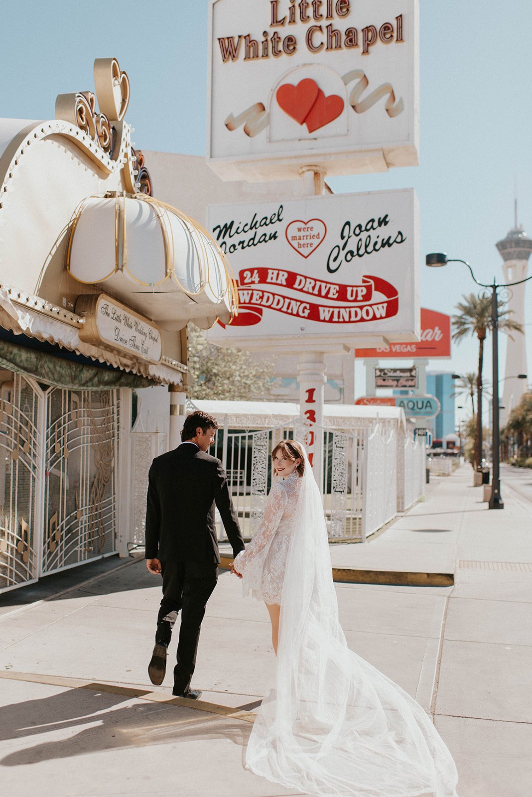 kelsey ethan downtown las vegas a little white chapel elopement plaza hotel neon lights