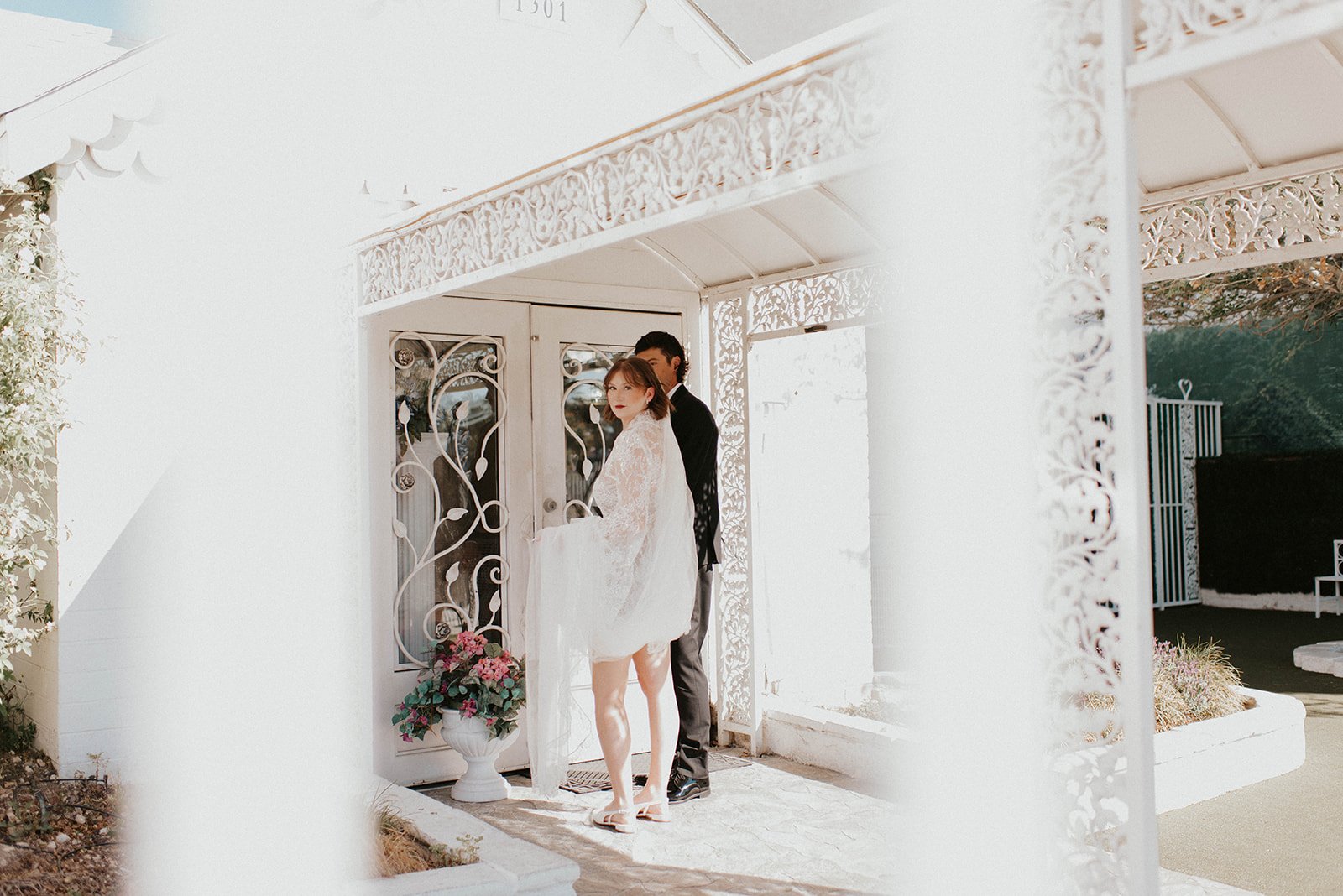 kelsey ethan downtown las vegas a little white chapel elopement plaza hotel neon lights