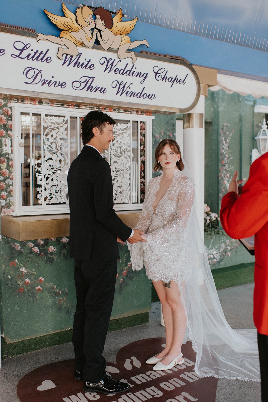 kelsey ethan downtown las vegas a little white chapel elopement plaza hotel neon lights