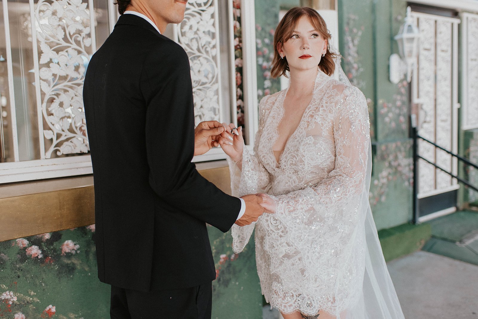 kelsey ethan downtown las vegas a little white chapel elopement plaza hotel neon lights