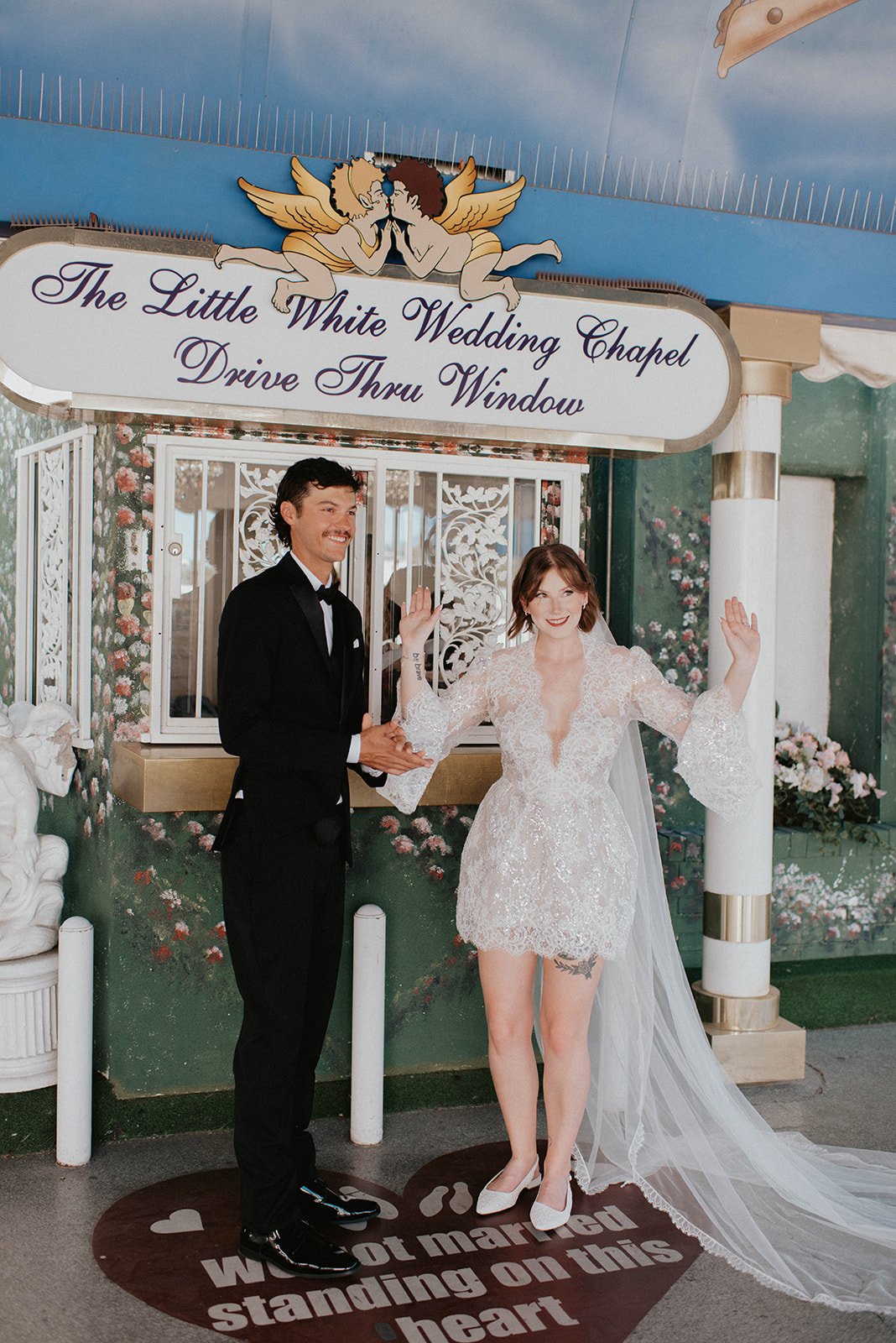 kelsey ethan downtown las vegas a little white chapel elopement plaza hotel neon lights