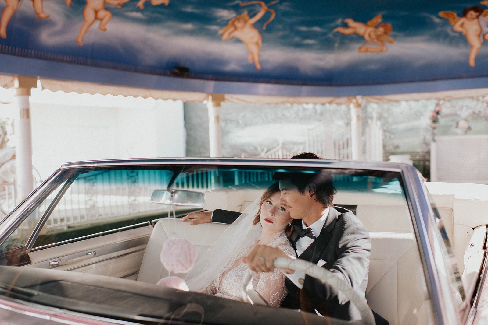 kelsey ethan downtown las vegas a little white chapel elopement plaza hotel neon lights