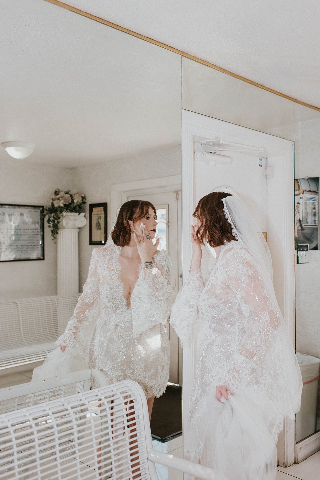 kelsey ethan downtown las vegas a little white chapel elopement plaza hotel neon lights