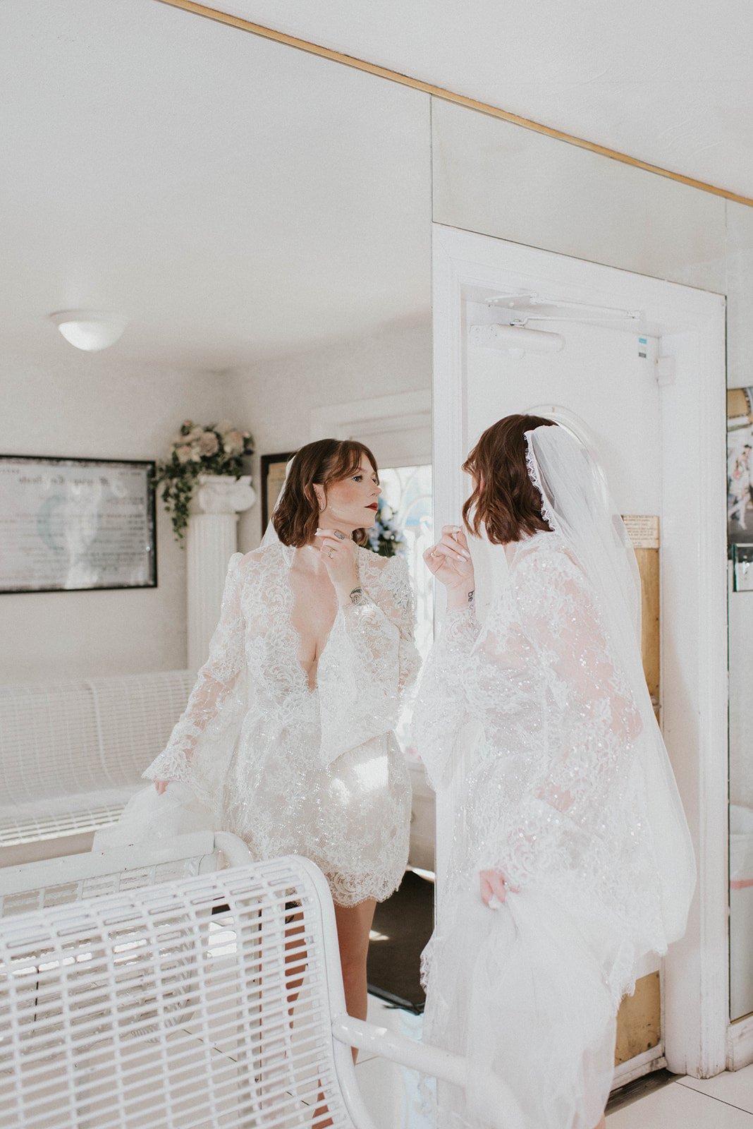 kelsey ethan downtown las vegas a little white chapel elopement plaza hotel neon lights