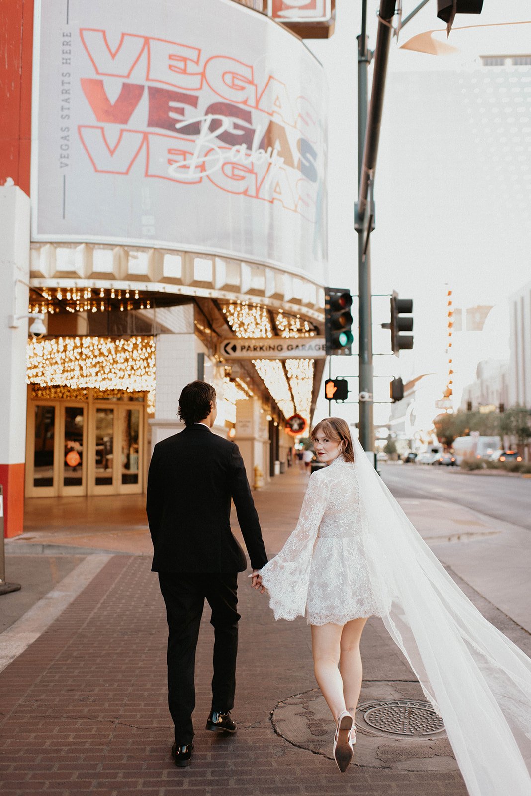kelsey ethan downtown las vegas a little white chapel elopement plaza hotel neon lights